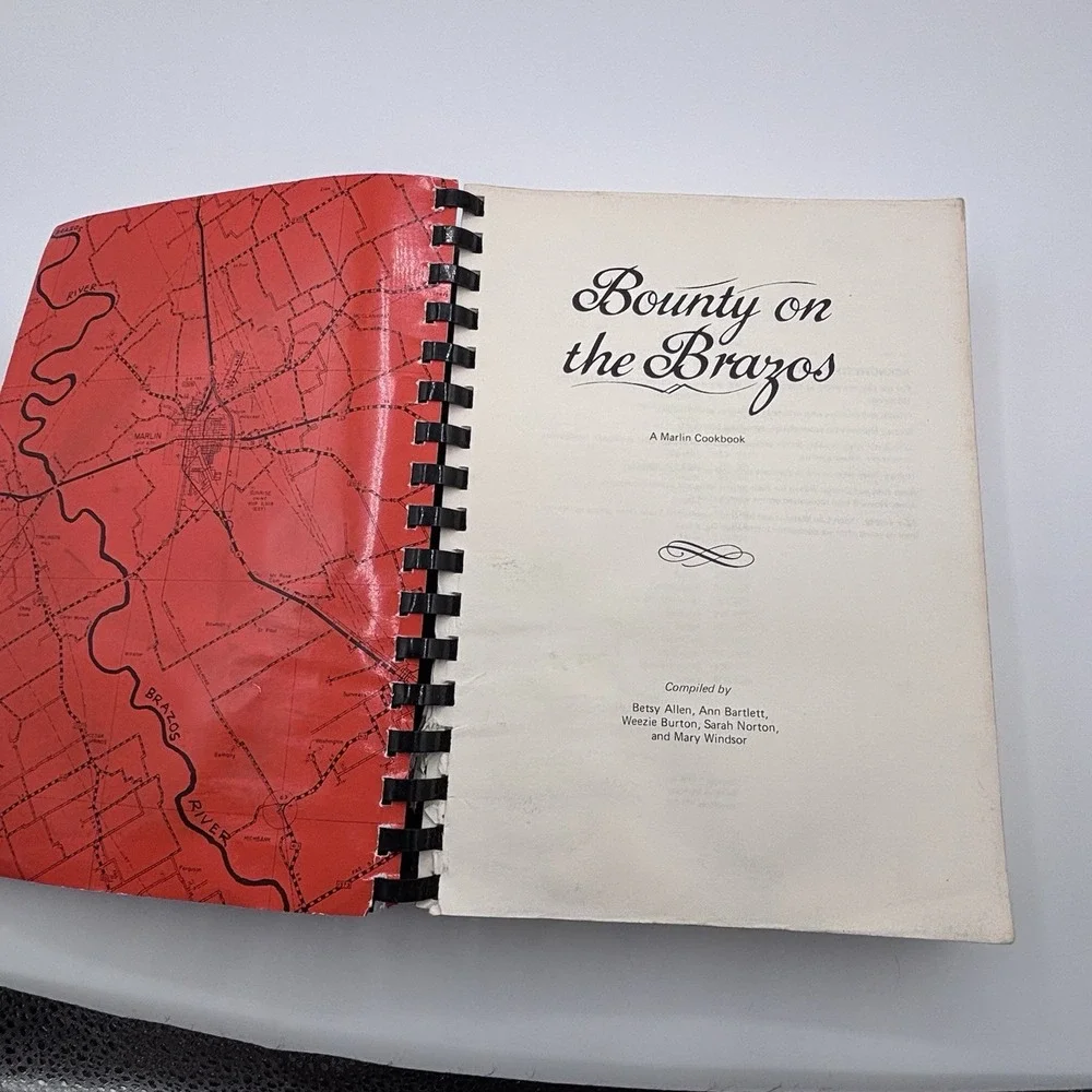 Bounty on the Brazos Cookbook Marlin Texas Four Generations Family 1980 Vtg RARE